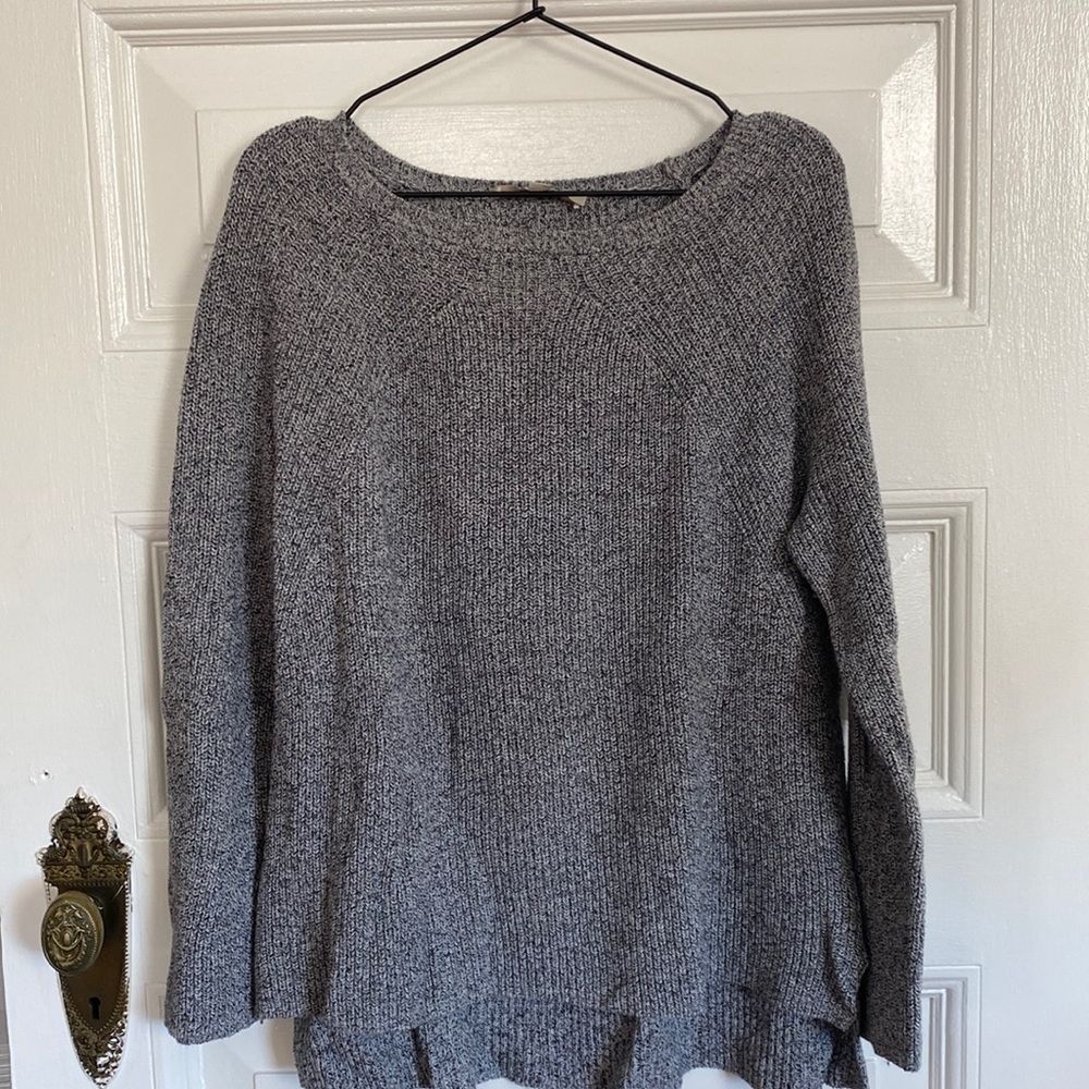 Loft black and white marled sweater.